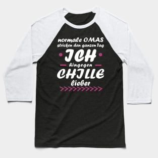 Chillen Oma Cool Rente Pension Muttertag Geschenk Baseball T-Shirt